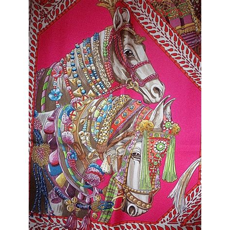 carre hermes la danse du cheval marwari|Hermès 'La Danse du Cheval Marwari' Silk Scarf .